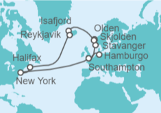 Itinerario del Crucero desde Southampton (Londres) a Hamburgo (Alemania) - Cunard
