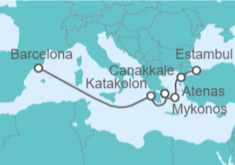 Itinerario del Crucero Grecia - Cunard