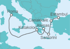 Itinerario del Crucero Grecia - Cunard