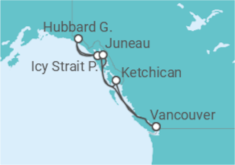 Itinerario del Crucero Alaska - Celebrity Cruises