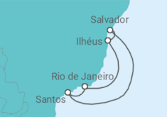 Itinerario del Crucero Brasil - MSC Cruceros