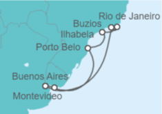 Itinerario del Crucero Brasil, Argentina - MSC Cruceros