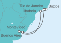 Itinerario del Crucero Uruguay, Brasil - MSC Cruceros