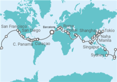 Itinerario del Crucero Vuelta al mundo - MSC Cruceros