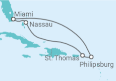 Itinerario del Crucero Bahamas, Islas Vírgenes - Eeuu, Saint Maarten - Celebrity Cruises