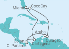 Itinerario del Crucero Colombia, Panamá, Aruba, Curaçao - Celebrity Cruises