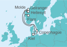 Itinerario del Crucero Dinamarca, Noruega TI - MSC Cruceros