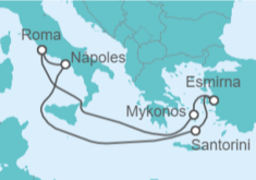 Itinerario del Crucero Grecia, Turquía, Italia TI - MSC Cruceros