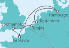 Itinerario del Crucero Reino Unido, Alemania, Holanda, Bélgica TI - MSC Cruceros