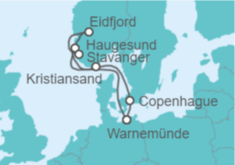 Itinerario del Crucero Noruega, Dinamarca TI - MSC Cruceros