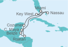 Itinerario del Crucero México, Honduras, Belice, USA, Bahamas TI - MSC Cruceros