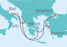 Itinerario del Crucero Grecia, Turquía - MSC Cruceros