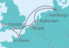 Itinerario del Crucero Bélgica, Francia, Reino Unido, Alemania TI - MSC Cruceros