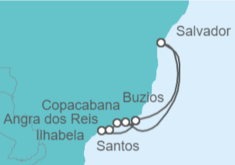 Itinerario del Crucero Brasil - MSC Cruceros