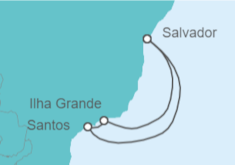 Itinerario del Crucero Brasil - MSC Cruceros