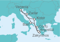 Itinerario del Crucero Grecia, Montenegro, Italia - Costa Cruceros