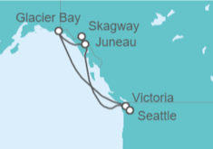 Itinerario del Crucero Alaska - Cunard