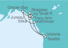 Itinerario del Crucero Alaska - Cunard