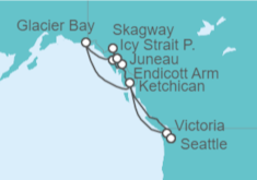 Itinerario del Crucero Alaska - Cunard