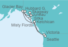 Itinerario del Crucero Alaska - Cunard