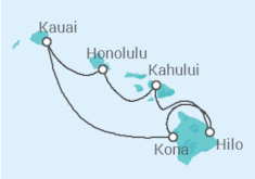 Itinerario del Crucero Hawaii HNL Inter Island - Norwegian Cruise Line