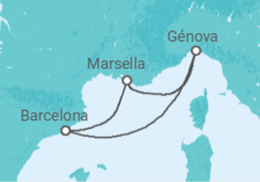 Itinerario del Crucero España, Italia TI - MSC Cruceros