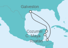Itinerario del Crucero México, Honduras - Princess Cruises