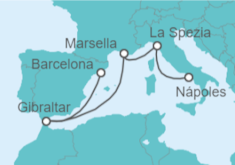 Itinerario del Crucero Gibraltar, Francia, Italia - Princess Cruises