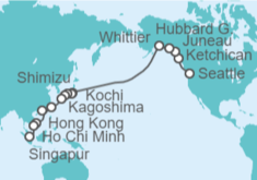 Itinerario del Crucero desde Seattle, EE.UU a Singapur - Princess Cruises