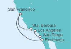 Itinerario del Crucero USA, México - Princess Cruises