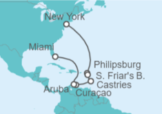 Itinerario del Crucero Saint Maarten, Santa Lucía, Curaçao, Aruba - Princess Cruises