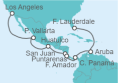Itinerario del Crucero México, Costa Rica, Panamá, Aruba - Princess Cruises