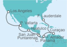 Itinerario del Crucero México, Costa Rica, Panamá, Curaçao - Princess Cruises