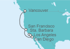 Itinerario del Crucero USA - Princess Cruises