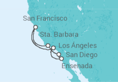 Itinerario del Crucero USA, México - Princess Cruises