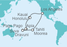 Itinerario del Crucero USA, Samoa Americana, Samoa, Fiji, Polinesia Francesa - Princess Cruises