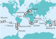 Itinerario del Crucero Vuelta al mundo - Costa Cruceros