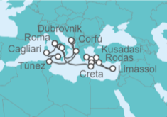 Itinerario del Crucero desde Atenas (Grecia) a Civitavecchia (Roma) - Princess Cruises