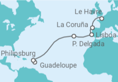 Itinerario del Crucero Saint Maarten, Portugal, España - MSC Cruceros