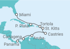 Itinerario del Crucero Colombia, Aruba, Santa Lucía, Islas Vírgenes - Reino Unido - Norwegian Cruise Line