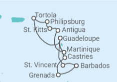 Itinerario del Crucero Santa Lucía, Martinica, Guadalupe, Islas Vírgenes - Reino Unido, Saint Maarten, Antigua Y Barbuda - MSC Cruceros