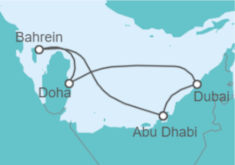 Itinerario del Crucero Qatar, Emiratos Arabes - MSC Cruceros