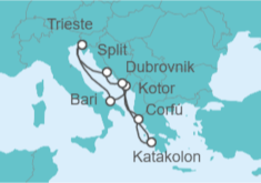 Itinerario del Crucero Montenegro, Grecia, Croacia, Italia - Costa Cruceros