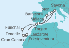 Itinerario del Crucero Islas Canarias - Costa Cruceros