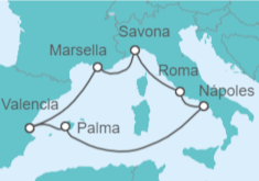 Itinerario del Crucero España, Italia, Francia - Costa Cruceros