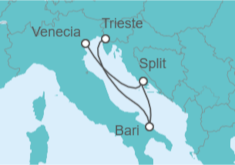 Itinerario del Crucero Italia, Croacia - Costa Cruceros