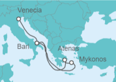 Itinerario del Crucero Italia, Grecia - MSC Cruceros