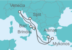 Itinerario del Crucero Grecia, Croacia, Italia TI - MSC Cruceros