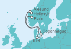 Itinerario del Crucero Dinamarca, Noruega - MSC Cruceros