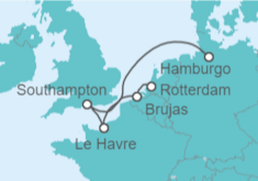 Itinerario del Crucero Bélgica, Francia, Reino Unido - MSC Cruceros